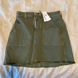 Hi-Rise Army Green Mini Skirt